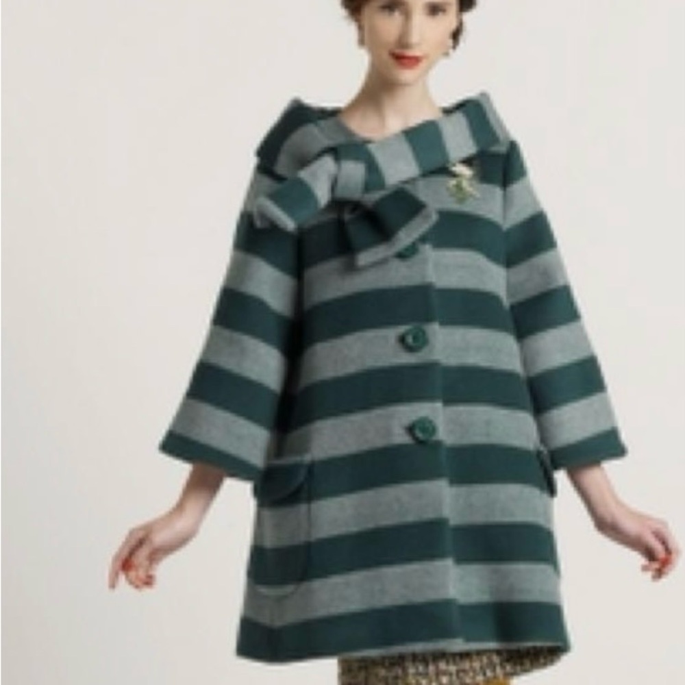 Kate Spade Bold Striped Pea Coat